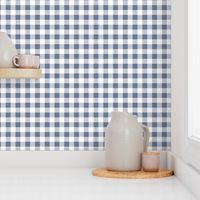 Steel Blue Gingham Plaid (1inch)