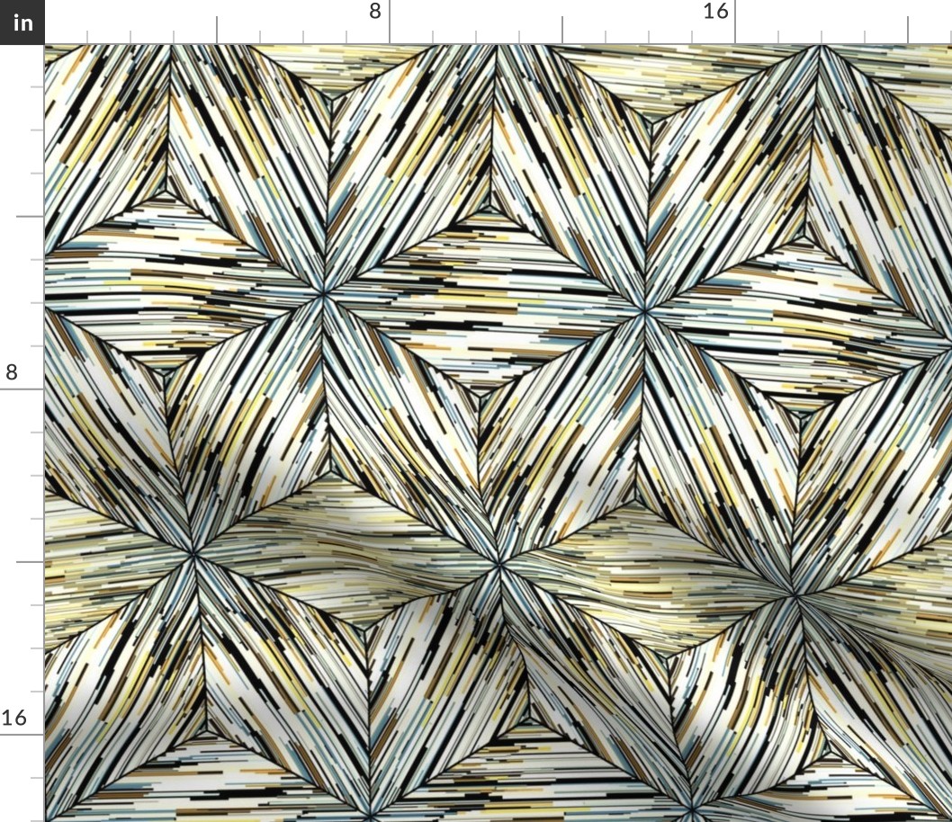 Oriental geometric ikat pattern.