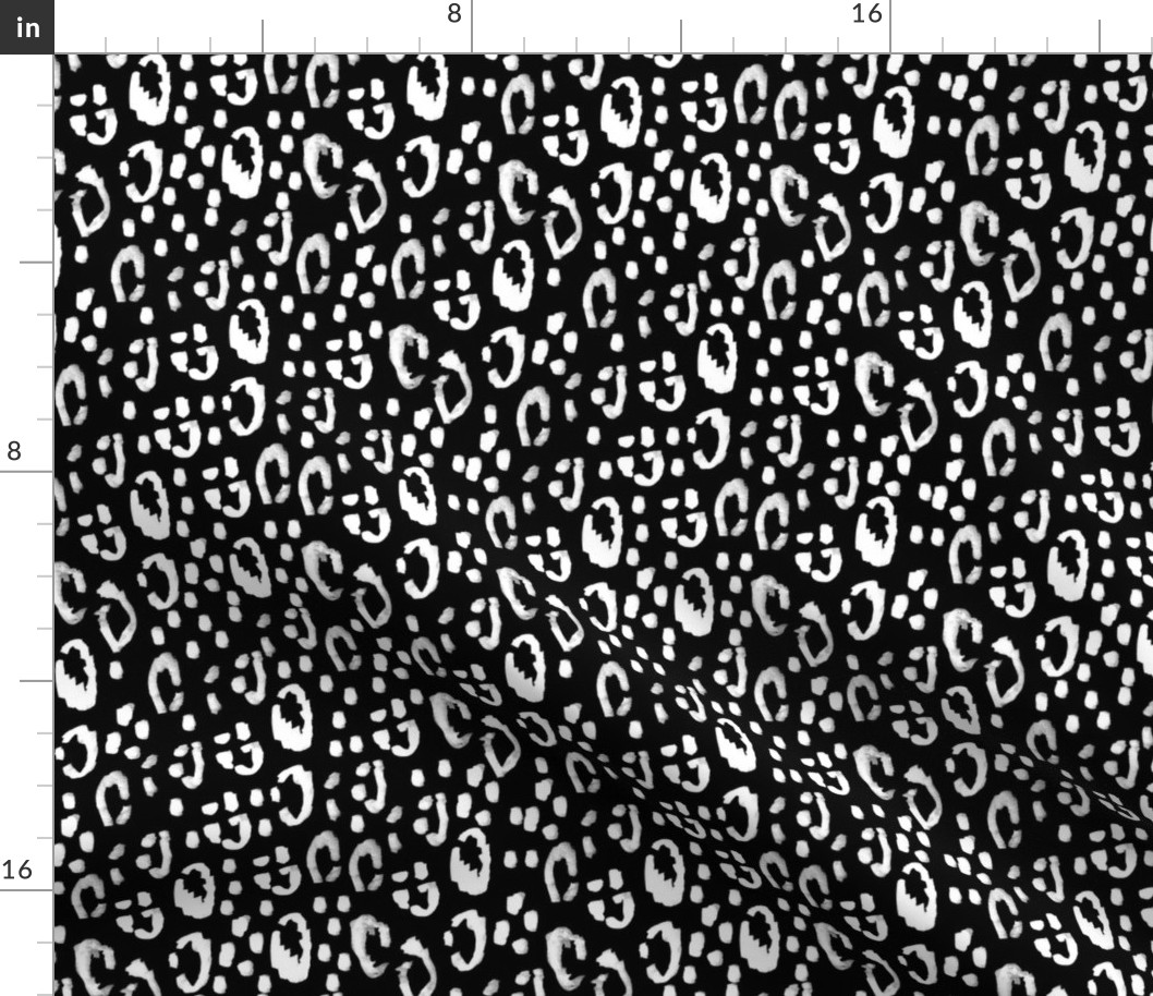 animal print fabric - black and white print, black and white leopard print, cheetah print, animal print