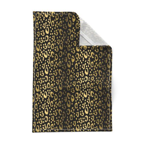 animal print fabric - gold fabric, gold cheetah print, leopard print, gold black