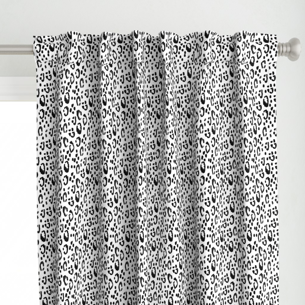 animal print fabric - black and Curtain Panel | Spoonflower