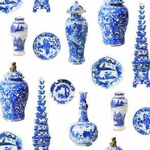 Blue and White Ceramic Study