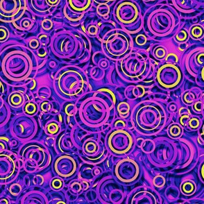 psychedelic rain - blue/purple/pink/yellow