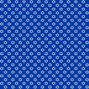 Quarter Inch White Star of David on Blue