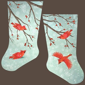 Mini cardinal birds stocking