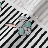 easter bunny with sunnies - black stripes - bunnies LAD19