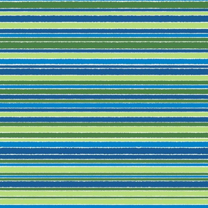 striped green & blue