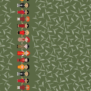 tea drinkers border - green