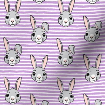 easter bunny - purple stripes - bunnies LAD19