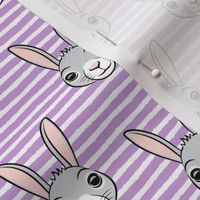 easter bunny - purple stripes - bunnies LAD19