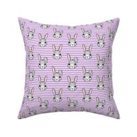 easter bunny - purple stripes - bunnies LAD19