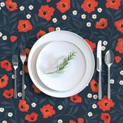 Nouveau Poppy Garden { 21" x 21" pattern square }