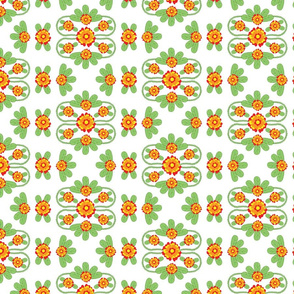 Bright Floral Folk Pattern