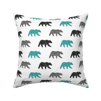 multi bears - dark teal, black, grey C19BS