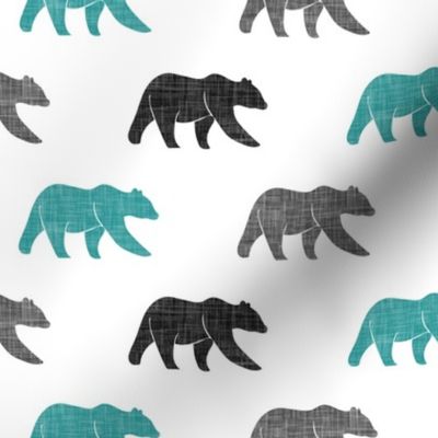 multi bears - dark teal, black, grey C19BS