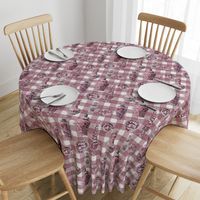 LARGE Tonal CERAMIC cabernet PLAID