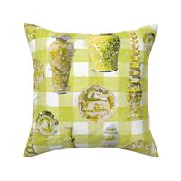 LARGE TONAL CERAMIC Citrus PLAID