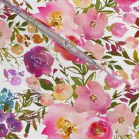 Pink Watercolor Spring Florals