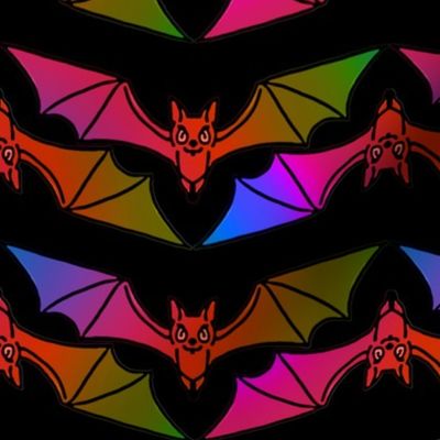 Dark Rainbow Bat Stripe