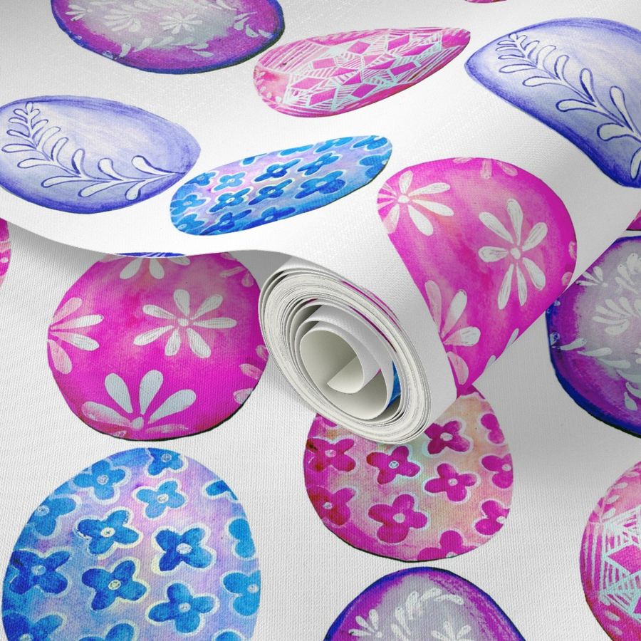 Pysanky Easter Eggs in watercolor