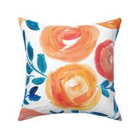 Bohemian Living Coral 2019 Color of the Year Florals - LARGE scale 