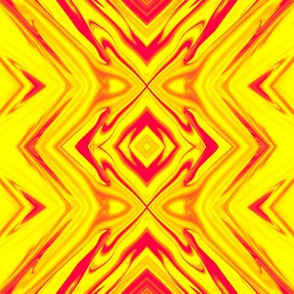 GP2 - XL -  Geometric Pillars of Fire - Yellow - Red