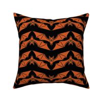 Orange Bats on Black Stripe