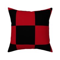 Six Inch Dark Red and Black Checkerboard Squares