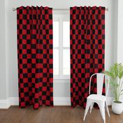 Four Inch Dark Red and Black Checkerboard Squares