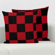 Four Inch Dark Red and Black Checkerboard Squares