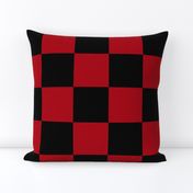 Four Inch Dark Red and Black Checkerboard Squares