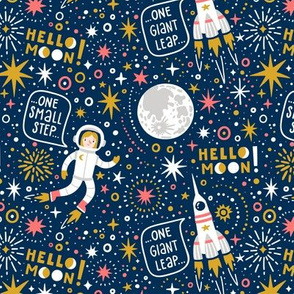 Girl astronaut. One small step