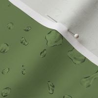 raindrops on the window - vintage green