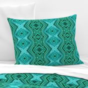 GP7 - XL -  Geometric Pillars  in Crystalline Teal, LW