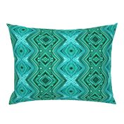 GP7 - XL -  Geometric Pillars  in Crystalline Teal, LW