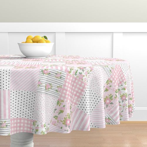 Home Decor Round Tablecloth, Shabby Chic Round Tablecloth
