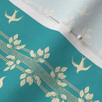 leaves_and_swallows_-_cream and turquoise