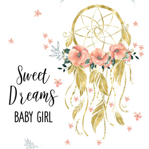 27"x36" Sweet Dreams Baby Girl Dream Catcher