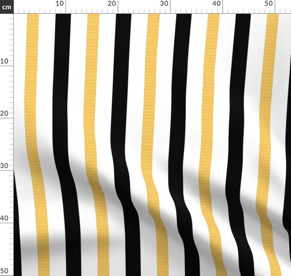 Gold and white striped fabric