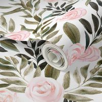 32" Woodland Blush Roses // White