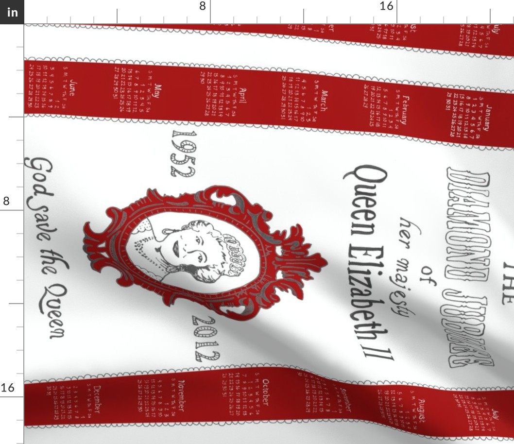 Diamond Jubilee tea towel