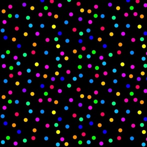 black background with colorful design