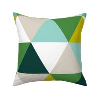 spring green triangle wholecloth