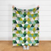 spring green triangle wholecloth