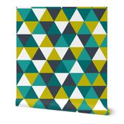 teal + citron triangles