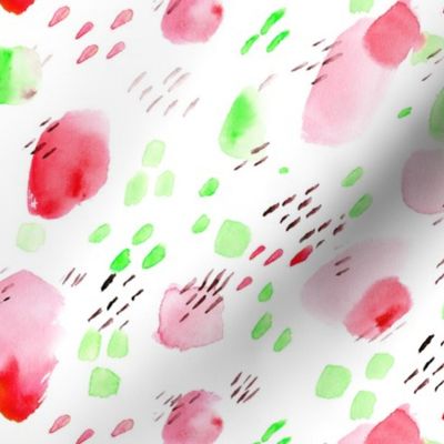 Strawberry daydreams || watercolor abstract pattern