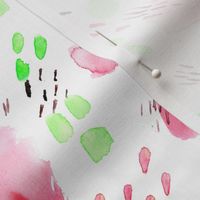 Strawberry daydreams || watercolor abstract pattern