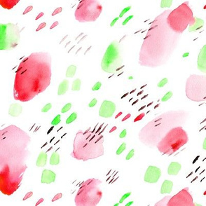 Strawberry daydreams || watercolor abstract pattern