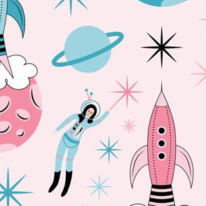 Space Girls on Pink