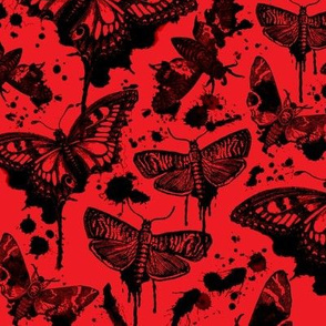 Maleficent Drip Moths on Red